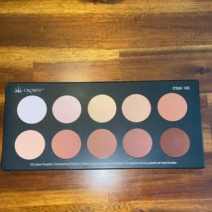 10 color powder contour palette